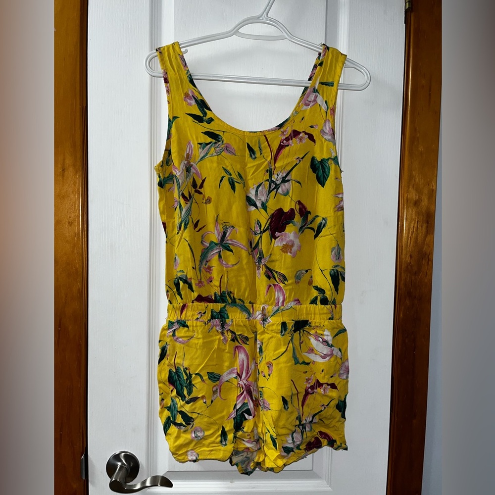 Yellow Floral Romper
